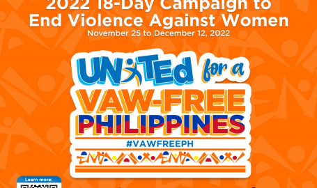 The Department of Justice - Philippines joins the observance of the 2022 18-Day Campaign to end Violence Against Women from 25 November to 12 December 2022