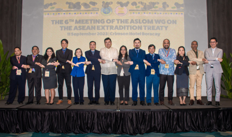 The Department of Justice - Legal Staff hosts the 6th meeting of the ASLOM Working Group on the ASEAN Extradition Treaty